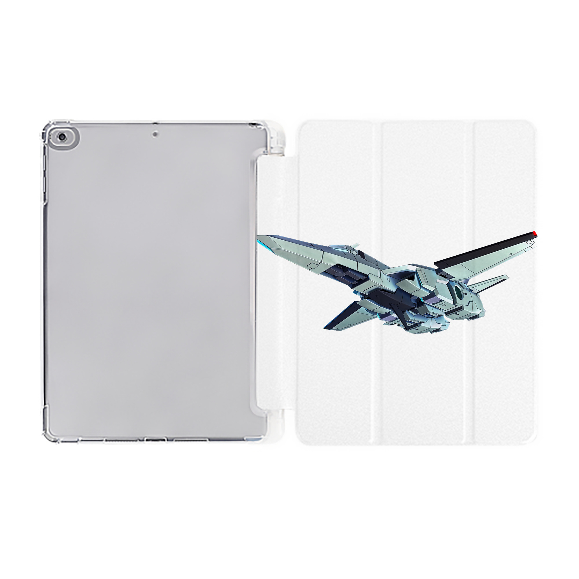 （画像用） 機動戦士ガンダム Mobile Suit Gundam IPad ケース ペン収納付き 三つ折りスタンド PUレザー×シリコン 対応機種9.5/10.5/10.9インチ